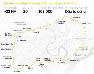Bản đồ các tuyến Metro TP.HCM giai đoạn 1