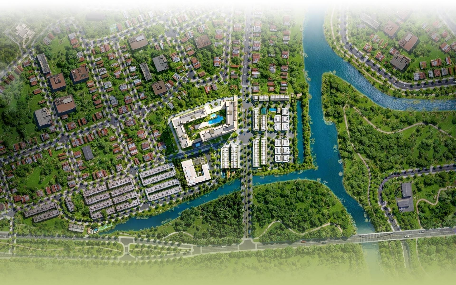 Phối cảnh tổng thể Imperia Sensa Park nhìn từ trên cao